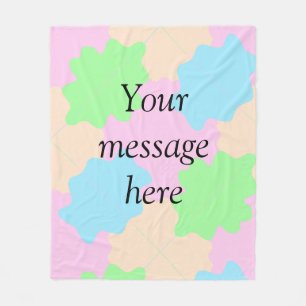 Cobertor De Velo Sua mensagem aqui adicionar texto nome boho colori
