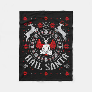 Cobertor De Velo Suave de Natal Feio da Camiseta de Santa Meditando