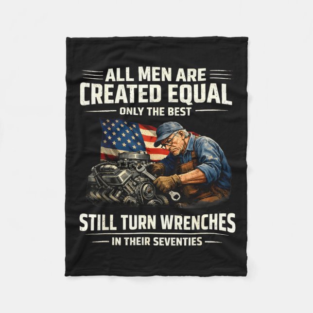 Cobertor De Velo Subestimar um velho que aperta parafusos (Frente)