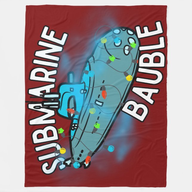 Cobertor De Velo Submarino, bauble, natal (Frente)