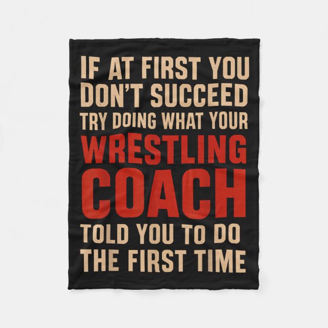 Cobertor De Velo Succeed Try Doing What Your Wrestling Coach Told Y (Frente)