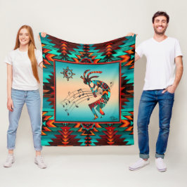 Cobertor De Velo Sudoeste de Kokopelli Fleece Blanket