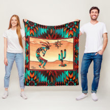 Sudoeste de Kokopelli Fleece Blanket