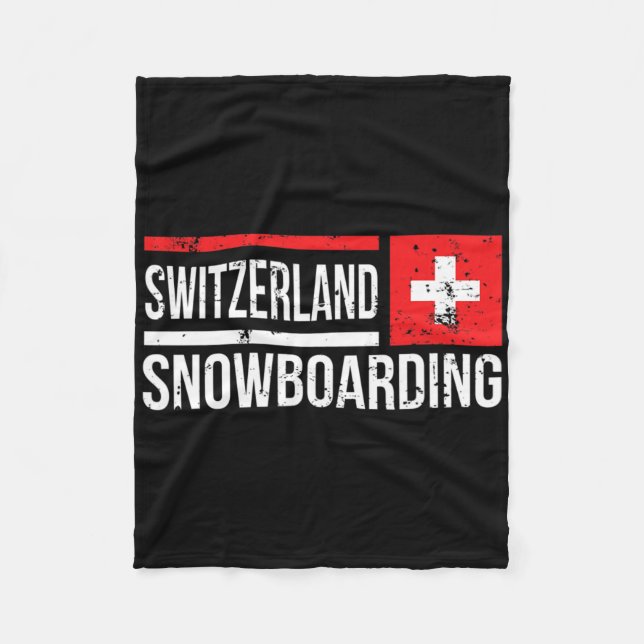 Cobertor De Velo Suiça Snowboard Swiss Flag Race Halfpipe (Frente)