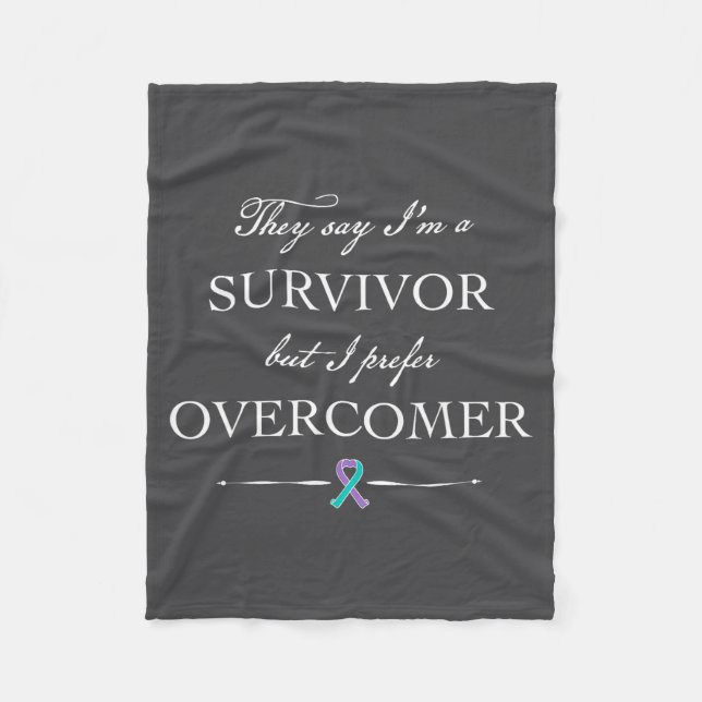 Cobertor De Velo Suicide Survivor - I Prefer Overcomer  (Frente)