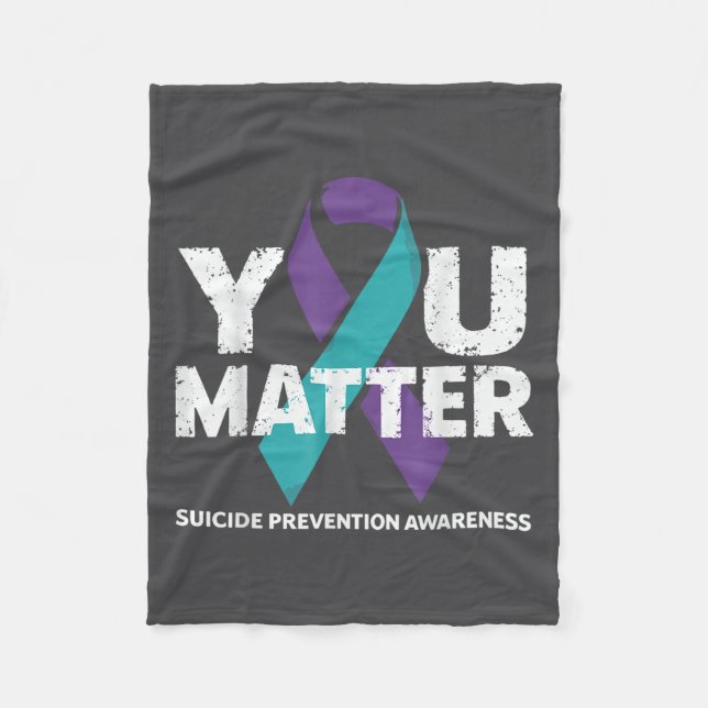 Cobertor De Velo Suicides Prevention Shirts Suicide Awareness  (Frente)