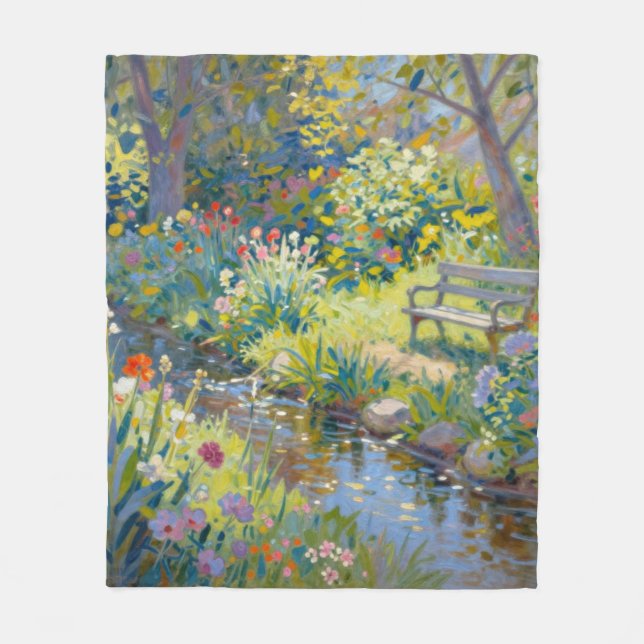 Cobertor De Velo Summer Creek Flowers  (Frente)