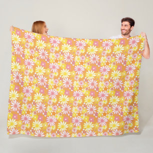 Cobertor De Velo Summer Daisies Fleece Blanket