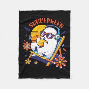 Cobertor De Velo SummerEntre Cute Spooky Summer Ghost Halloween Lov