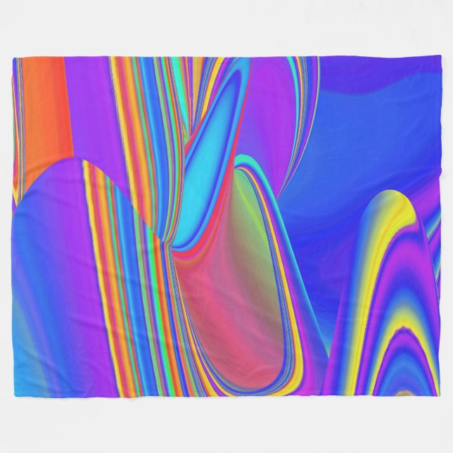 Cobertor De Velo Summersense, Abstrato 3D Rainbowart (Frente (Horizontal))
