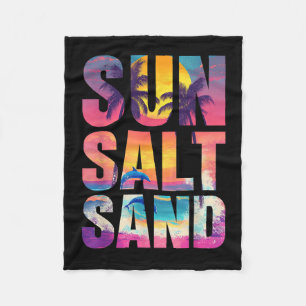 Cobertor De Velo Sun Salt Sand Summer Beach Vibes Férias R