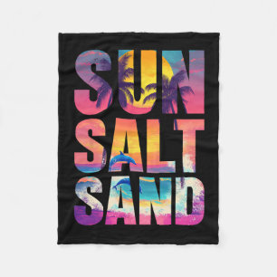 Cobertor De Velo Sun Salt Sand Summer Beach Vibes Férias R
