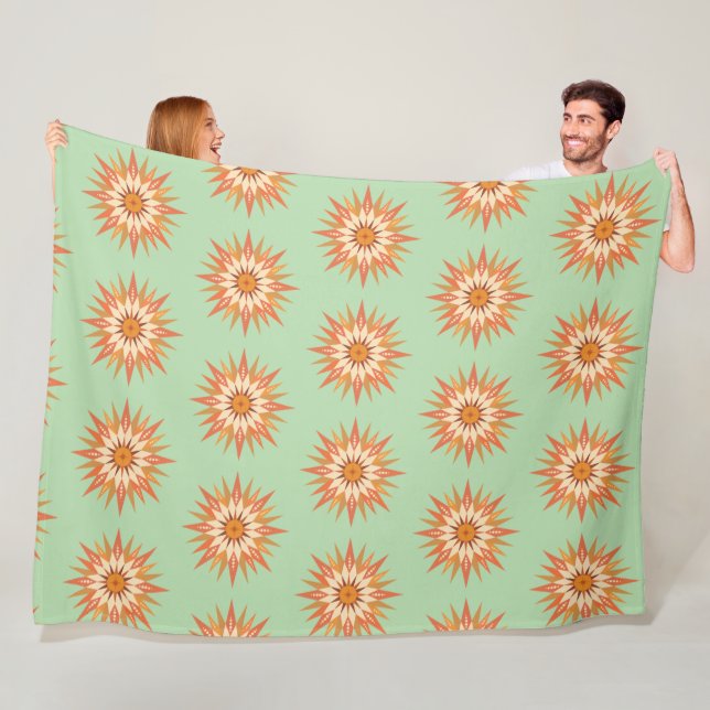 Cobertor De Velo Sunburst Boho Fleece Blanket (In Situ)
