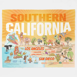 Cobertor De Velo Sunny Southern California Sherpa Blanket