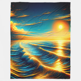 Cobertor De Velo "Sunset Ocean Reverie"