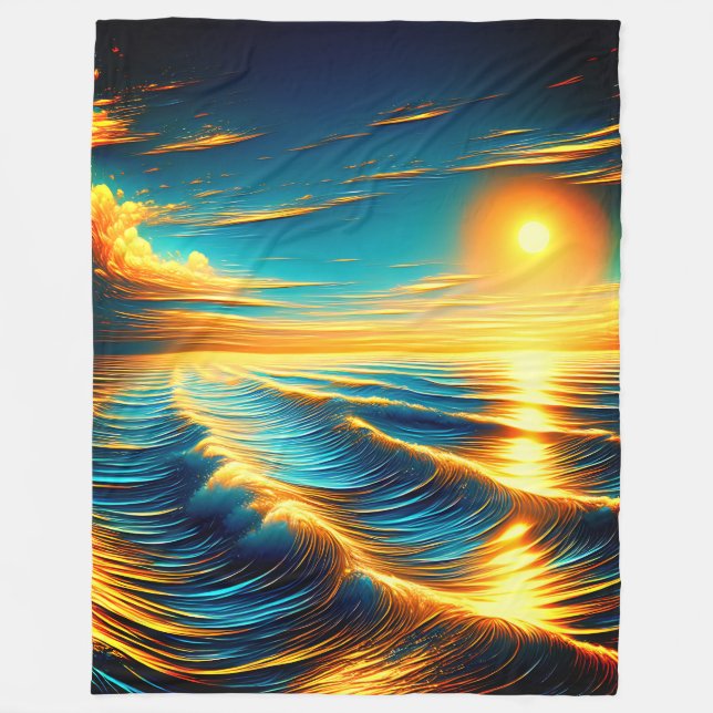 Cobertor De Velo "Sunset Ocean Reverie" (Frente)