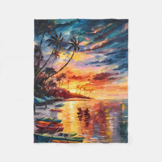 Cobertor De Velo Sunset Paradise Glow