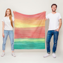 Cobertor De Velo Sunset Shores Abstrato Art