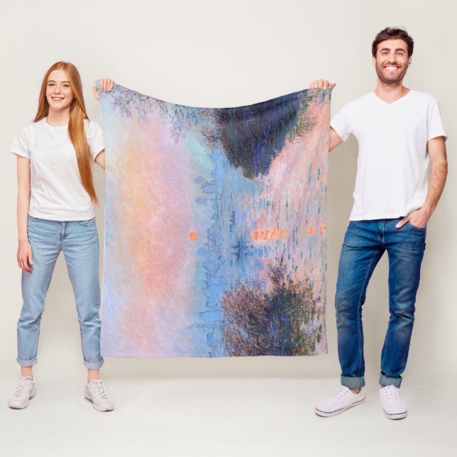 Cobertor De Velo Sunset sobre o Seine Claude Monet (In Situ)