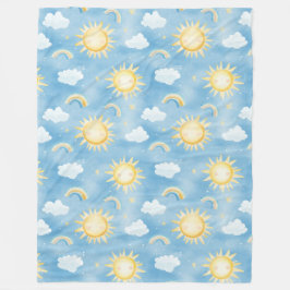 Cobertor De Velo Sunshine e Rainbows Fleece Blanket