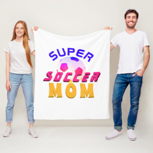Cobertor De Velo Super Futebol Mãe Tipografia de Futebol Mãe Mãe