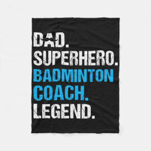 Cobertor De Velo Super Herói pai Badminton Treinador Engraçado Badm