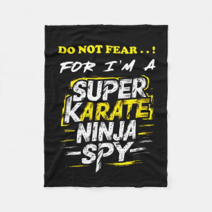 Cobertor De Velo Super Karate Ninja Spy, autorrepreensível Hilariou
