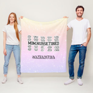 Cobertor De Velo Super Mom, Super Nurse, Super Tired