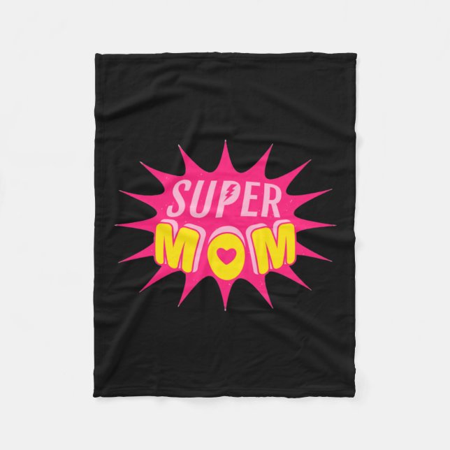 Cobertor De Velo Super Poder de Mãe Estilo Cômico (Frente)