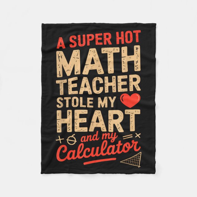 Cobertor De Velo Super Professora de Matemática Quente Roubou Meu C (Frente)