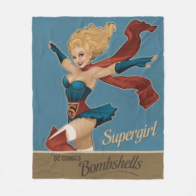 Cobertor De Velo Supergirl Bombshell (Frente)