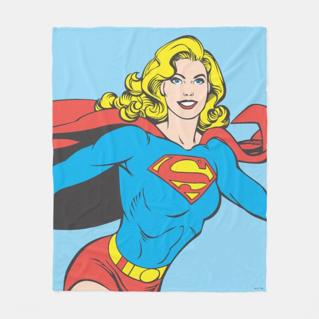 Cobertor De Velo Supergirl Pose 1 (Frente)