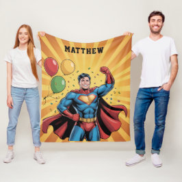 Cobertor De Velo Superhero Boys Birthday Party Gift