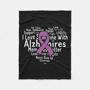 Cobertor De Velo Suporte na Nuvem Conscientização Alzheimerheimer H