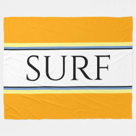 Cobertor De Velo SURF Diversão Ouro Amarelo Blue Racing Stripes