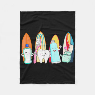 Cobertor De Velo Surf Engraçado Surfboard Beach Summer Dental Hyg