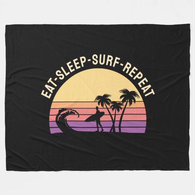 Cobertor De Velo Surfar em Retro (Frente (Horizontal))