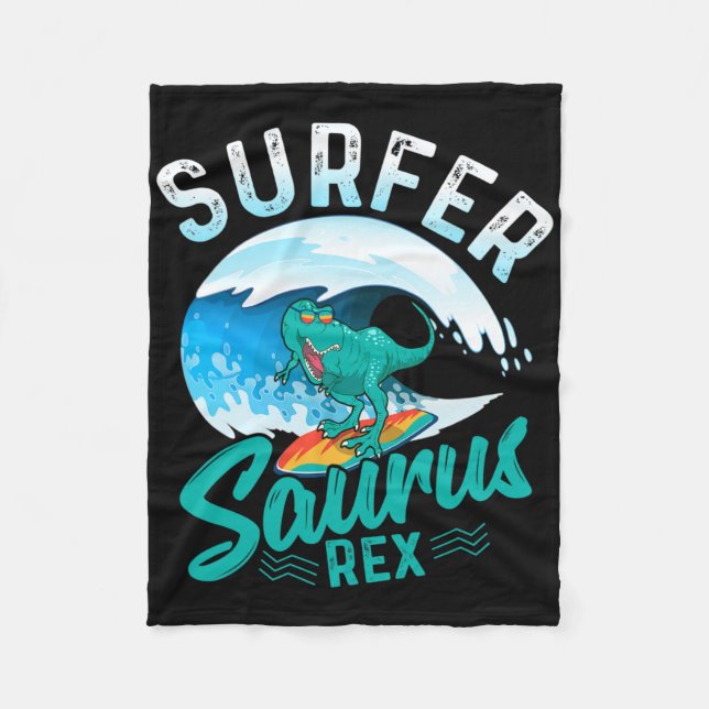 Cobertor De Velo Surfista Saurus Rex Dinossauro de Surf Surf Dino S (Frente)