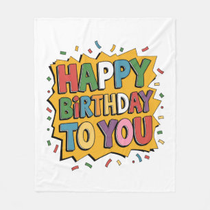 Cobertor De Velo Surpresa de Histórias Feliz Aniversário