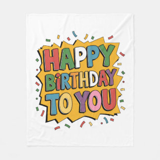Cobertor De Velo Surpresa de Histórias Feliz Aniversário