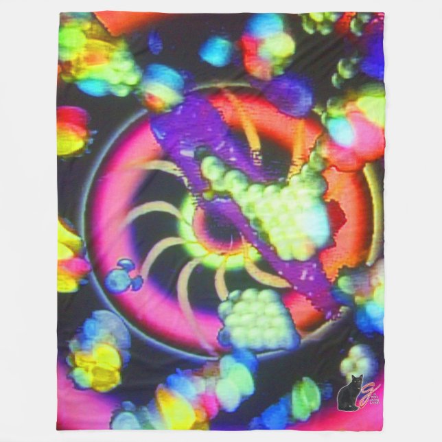 Cobertor De Velo Surreal Spiral Fleece Blanket (Frente)