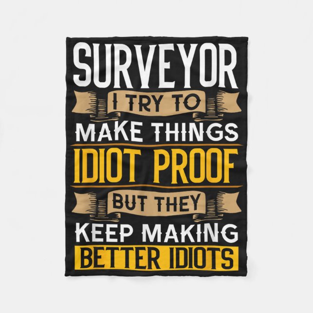 Cobertor De Velo Surveyor Sarcastic Graphic Funny Surveying  (Frente)