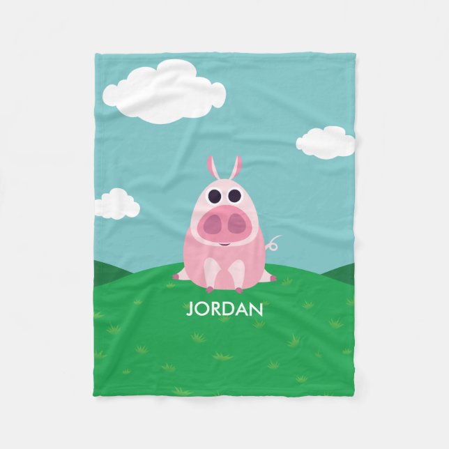 Cobertor De Velo Suspeitoso o porco (Frente)