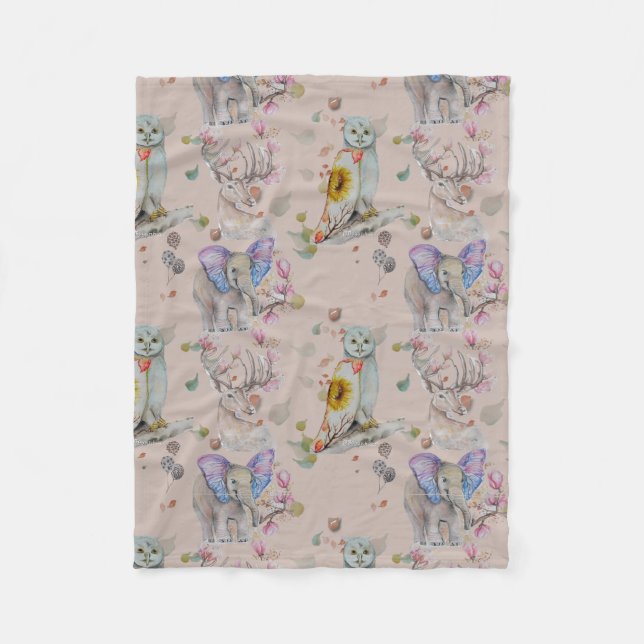 Cobertor De Velo Sussurros de Forrest Baby Fleece Blanket (Frente)