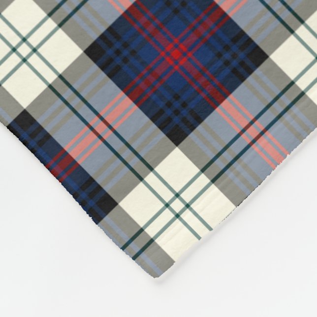 Cobertor De Velo Sutherland Clan Vestida Tartan Blue e Xadrez branc (Quina)