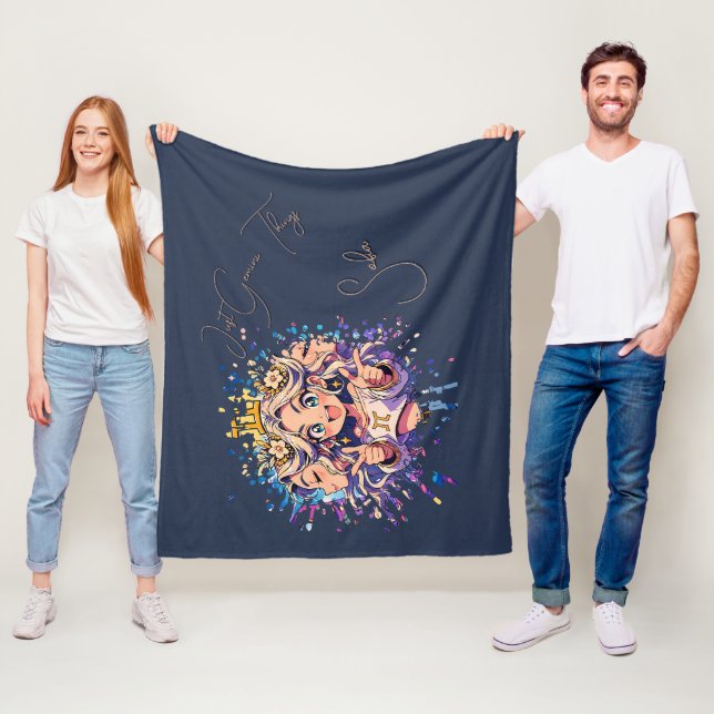 Cobertor De Velo Sweet 16 Gemini Name Fleece Throw (In Situ)