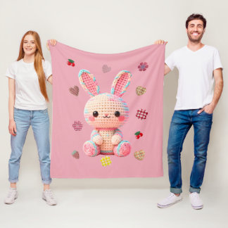 Cobertor De Velo Sweet Crochet Bunny