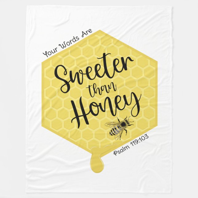 Cobertor De Velo Sweeter Than Honey (Frente)