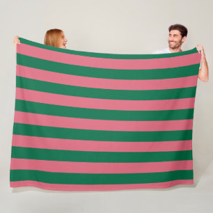 Cobertor De Velo Sweetheart Pickle Green Stripe Rosa