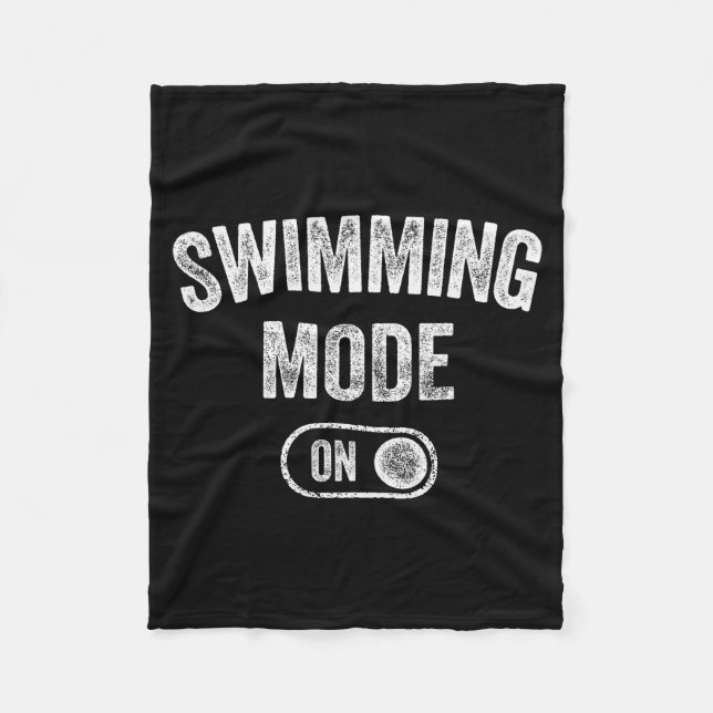 Cobertor De Velo Swimming Mode On Funny Swimmer Gift Diver Coach  (Frente)